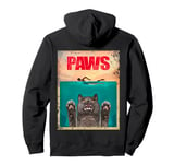 Vincent Hie Movie Parody Paws Shark Feline Jaws Cat Lovers Pullover Hoodie