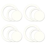 Wallpops Lot de 4 Stickers muraux en Forme de Cercles concentriques pour Chambre de bébé Blanc Ivoire