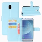 Galaxy J3 Pro/J3 2017      Pu Wallet Case    [Lightblue]