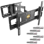 RICOO TV Bracket Tilt R06-F Swivel approx 40-75 Inch for LED LCD OLED Curved and Flatscreens Wall Mount Universal for VESA 300x200-600x400