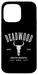 iPhone 14 Pro Max Deadwood South Dakota USA Skull Design Souvenir Case