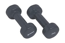 Schildkröt Set of 2 Vinyl Dumbbells 2.0 kg, Grey, 960206