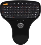 Clavier De Trackball Sans Fil N5901 2.4G, Mini Clavier Multimédia Usb, Trackball Intégré De 0,75 Pouce Avec Fonction De Pointage Et De Défilement, Pour Ordinateur Tv (Noir)[MOU142649]