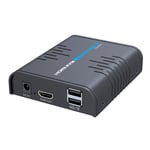 Extender Kvm Usb Hdmi Sur Un Seul Câble Ethernet Cat 5/5E/6/7-Extension De Signal Jusqu'À 120 M/365 Pieds-Prise En Charge De La Souris Clavier Usb