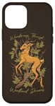 Coque pour iPhone 12 mini Cottagecore Woodland Cerf Nature Feuilles de chêne Folk Terreux