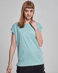 Urban Classics Ladies Extended Shoulder Tee (Blue Mint, XS) XS Blue Mint