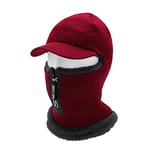 ZCZWQ Nouveau Hiver épais Bouchon d'équitation de Velours Coupe-Vent Bonnet de Laine Protège-Cou Double Chapeau Tricot Homme Mme Froid au Chaud (Color : 1)