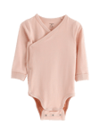 Lindex Baby Wrap Bodysuit, Light Dusty Pink