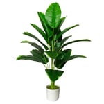 AIVORIUY Plantes Artificielles en Pots Fausse Plante Interieur Arbre Artificiel Verte Décoration pour Chambre à Coucher Cuisine Salon Salle de Bain Bureau Balcon (80cm Banane Vert)