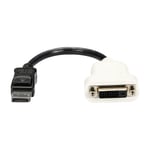 StarTech.com DP2DVI Videokaapeli-adapteri 0,24 M DisplayPort Dvi-D, musta