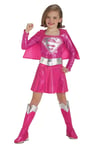 Rubies Girls Pink Supergirl Superhero Super Girl Kids Fancy Dress Costume