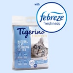 Tigerino Premium Febreze Fresh puuvilla -kissanhiekka - säästöpakkaus 2 x 12 kg