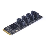 Tlily - Carte Adaptateur M.2 nvme Vers 4 Ports SATA3.0 Extension pci-e de Disque Dur Sans Lecteur JMB582