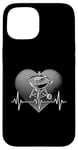 Coque pour iPhone 15 Heartbeat Barbecue pour extérieur