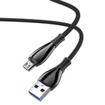 Android Micro USB-kabel Hurtigladekabel Sort 1 m