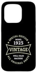 Coque pour iPhone 15 Pro Vintage 100e anniversaire Né en 1925 Vintage 100 ans Cadeau