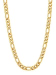 U7 Chaîne Homme Ras du Cou Plaqué Or 46cm Collier Figaro 1+3 Maille Large 9mm Hip Hop Style