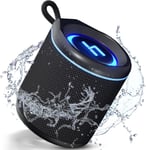 Enceinte Bluetooth Portable et légère, Douche Bluetooth 5.3, Haut-Parleur Etanche IP67, LED Lumière, 360° Stéréo Enceinte sans Fil pour Camping Voiture Voyage Paires