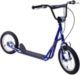 Kids Scooter 12" Large Wheel Kick Push Ride On Scooter Children Jet Rockets Blue