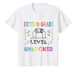 Youth Kids second Grade Level Unlocked Back To School Video Game T-Shirt