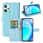 Oneplus Nord Ce 2 Lite      Pu Wallet Case    [Lightblue]