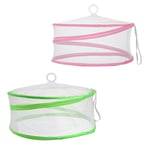 Mesh Food Cover Tent Pop Up Ideal for Kitchen Outdoor Picnic BBQ Set of 2