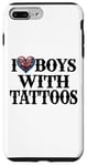 Coque pour iPhone 7 Plus/8 Plus J'adore les Garçons Tatoués pour Femme rebelle de caractère