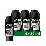 Lynx Africa Anti-Perspirant Roll On Men's Deodorant with a mandarin & sandalwood scent and 2x faster* drying for 48 hours of odour protection 6x 50 ml