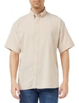 JACK & JONES Men's Jcoclassic Oxford Shirt Ss Relaxed Sn, Cobblestone/Detail: Solid, M