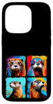 iPhone 14 Pro Otter Pop Art Colorful Drawing Painting Case