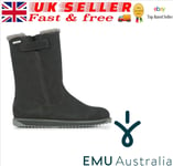 EMU Australia Electra Ladies Mid Boot Dark Grey Sz 7 FREE CARRIAGE