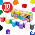 Crayola 10 pots de peinture classiques lavables pour enfants