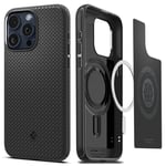 Spigen iPhone 15 Pro (6.1) Mag Armor Magfit Case - Black MagSafe Compatible - Certified Military-Grade Protection - Durable Back Panel + TPU Bumper