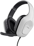 GXT 415W Zirox Casque Gaming Léger avec Transducteurs 50 mm pour PC, Xbox, PS4, PS5, Switch, Mobile, Audio Jack 3.5 mm, Câble de 2 m, Casque Gamer Filaire Over-Ear avec Micro - Blanc