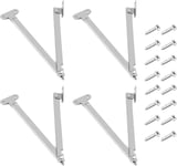 Charnière de support de couvercle en acier inoxydable - 4 pièces - Pliable - Bras de support de piano - Charnières à 180 degrés pour meubles de maison, cuisine, armoire, armoire