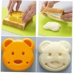 AMOYER Little Bear Shape Sandwich Mold Embossed Device Bread Biscuits Cake Mold Maker Random Color