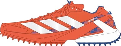 adidas Mixte Adizero Lux 3 8 Chaussures de Hockey, Team Solar Orange Zero Met Bright Royal, 42 EU