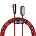 Baseus Legend Vinklet USB-C til Lightning Kabel 20W, 1m - Rød