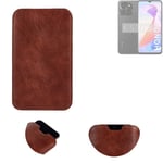 phone case for Honor X6a sleeve cover pouch brown 