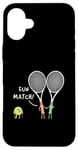 Coque pour iPhone 16 Plus Raquette de sport Fun Match Backhand Raquette de tennis