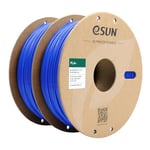 eSUN PLA+ Filament 1.75mm, Renforcé Ténacité Imprimante 3D Filament PLA Plus, Précision Dimensionnelle +/- 0.03mm, 1KG par Bobine, 2 Bobines pour Imprimante 3D, Bleu et Bleu