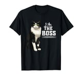 Tuxedo Cat Shirt Funny Quote I Am The Boss T-Shirt