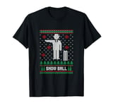 Snow Ball Christmas ugly design for Cricket game lovers T-Shirt