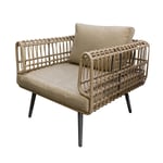 Havesofa Ariki 83 x 84 x 67 cm syntetisk Rattan Stål