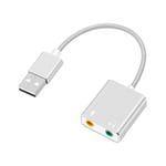 Lux-Case USB-yleisäänisovitin ulkoinen äänikortti 3,5 mm:n liittimellä - Hopea Hopea/Harmaa