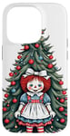 iPhone 14 Pro Raggedy Ann in front of a Christmas Tree Case