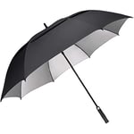 G4Free Parapluie de golf extra large de 54 pouces - Coupe-vent - Protection UV - Ouverture automatique - Double toit ventilé - Parasol surdimensionné