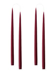 Kunstindustrien Hand Dipped Candles, 4 Pack Röd