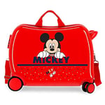 Disney Happy Mickey Valise Enfant Rouge 50x38x20 cms Rigide ABS Serrure à combinaison 3,1Kgs 4 roues Bagage à main