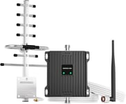 Amplificateur de Signal pour téléphone Portable Supporte Les Bandes de fréquences 1 et 8 pour amplificateur de Signal Mobile 4G/3G LTE | Gain élevé en extérieur Antenne Yagi